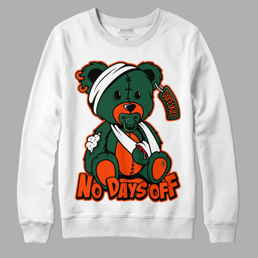 Dunk Low Team Dark Green Orange DopeSkill Sweatshirt Hurt Bear Graphic