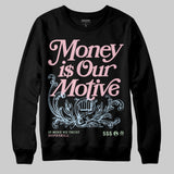 Medium Soft Pink 4s DopeSkill Sweatshirt Money Is Our Motive Typo Graphic