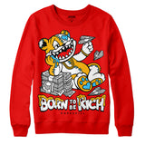 Red Collection DopeSkill Red Sweatshirt Born To Be Rich Graphic
