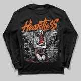 Orange Black White DopeSkill Long Sleeve T-Shirt Heartless Graphic