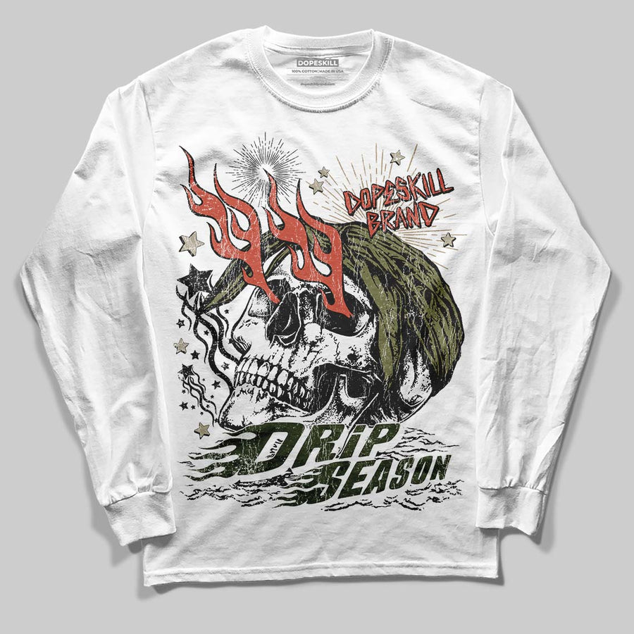 Olive Collection DopeSkill Long Sleeve T-Shirt Drip Season Graphic