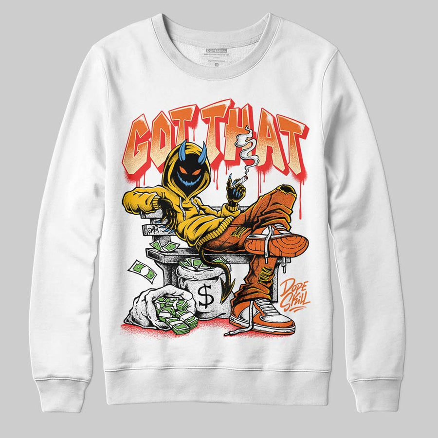 Orange Black White DopeSkill Sweatshirt Got That Graphic