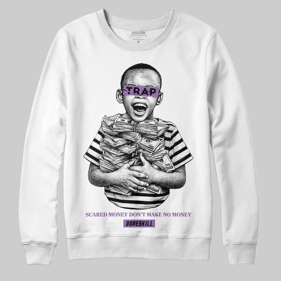 PURPLE 'Scared Money Don't Make No Money' DopeSkill Graphic Sweatshirt