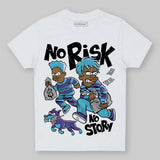 Aqua 8s DopeSkill Toddler Kids T-shirt No Risk No Story Graphic