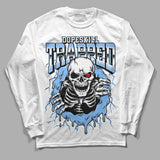 Powder Blue 9s DopeSkill Long Sleeve T-Shirt Trapped Halloween Graphic