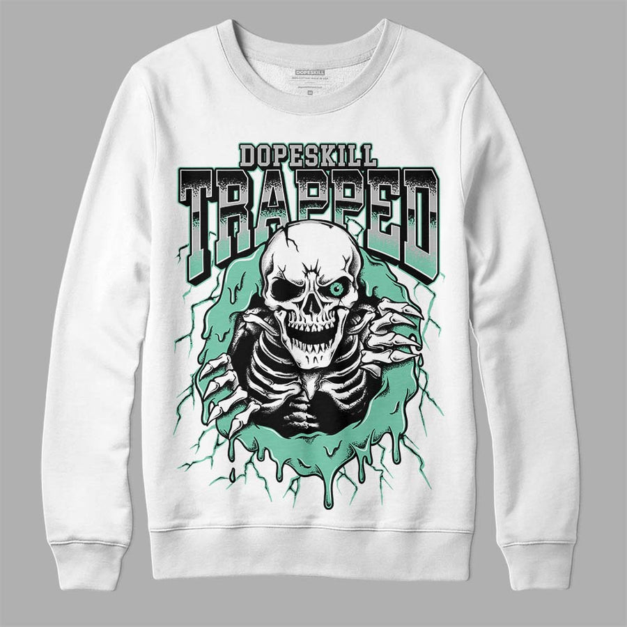 Green Glow 3s DopeSkill Sweatshirt Trapped Halloween Graphic