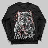 Wolf Grey 12s DopeSkill Long Sleeve T-Shirt No Fear Graphic