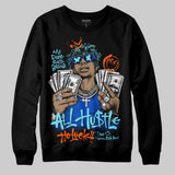 Royal Blue 'All Hustle No Luck' DopeSkill Graphic Sweatshirt