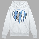 University Blue 5s DopeSkill Hoodie Sweatshirt Slime Drip Heart Graphic