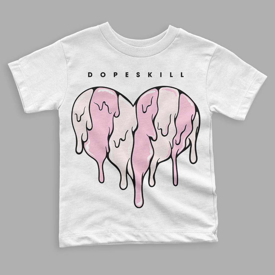 Dunk Low Pink Foam DopeSkill Toddler Kids T-shirt Slime Drip Heart Graphic