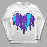 Aqua 6s DopeSkill Long Sleeve T-Shirt Slime Drip Heart Graphic