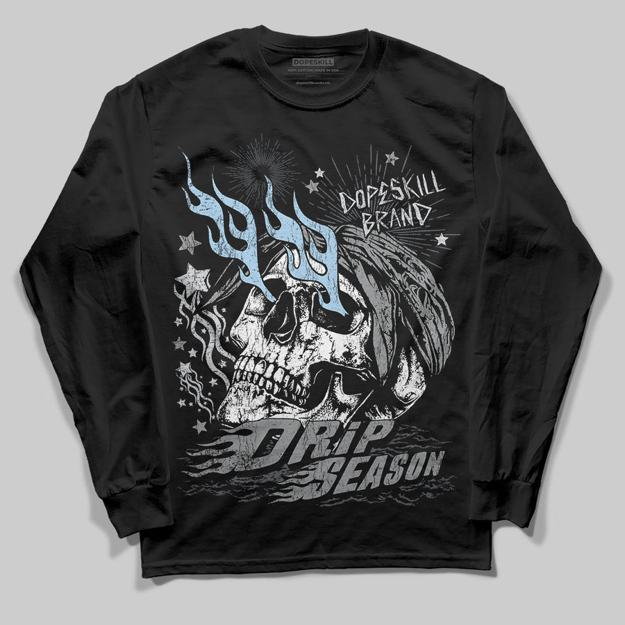 Wolf Grey 5s DopeSkill Long Sleeve T-Shirt Drip Season Graphic