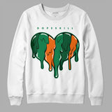 Green Collection DopeSkill Sweatshirt Slime Drip Heart Graphic