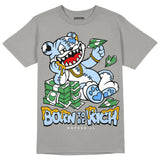 Cool Grey 11s DopeSkill Grey T-shirt Born To Be Rich Graphic