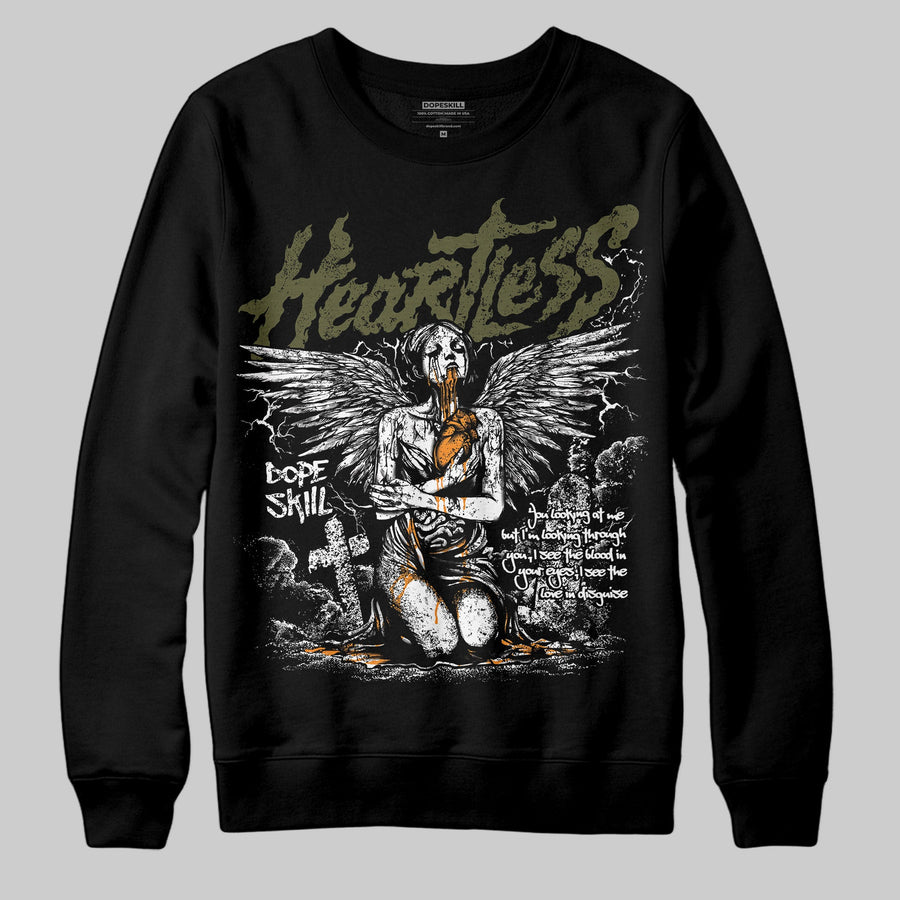 Olive 5s DopeSkill Sweatshirt Heartless Graphic