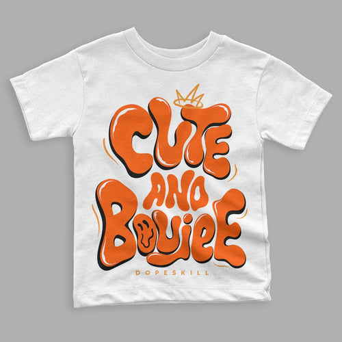 Brilliant Orange 12s DopeSkill Toddler Kids T-shirt Cute and Boujee Graphic