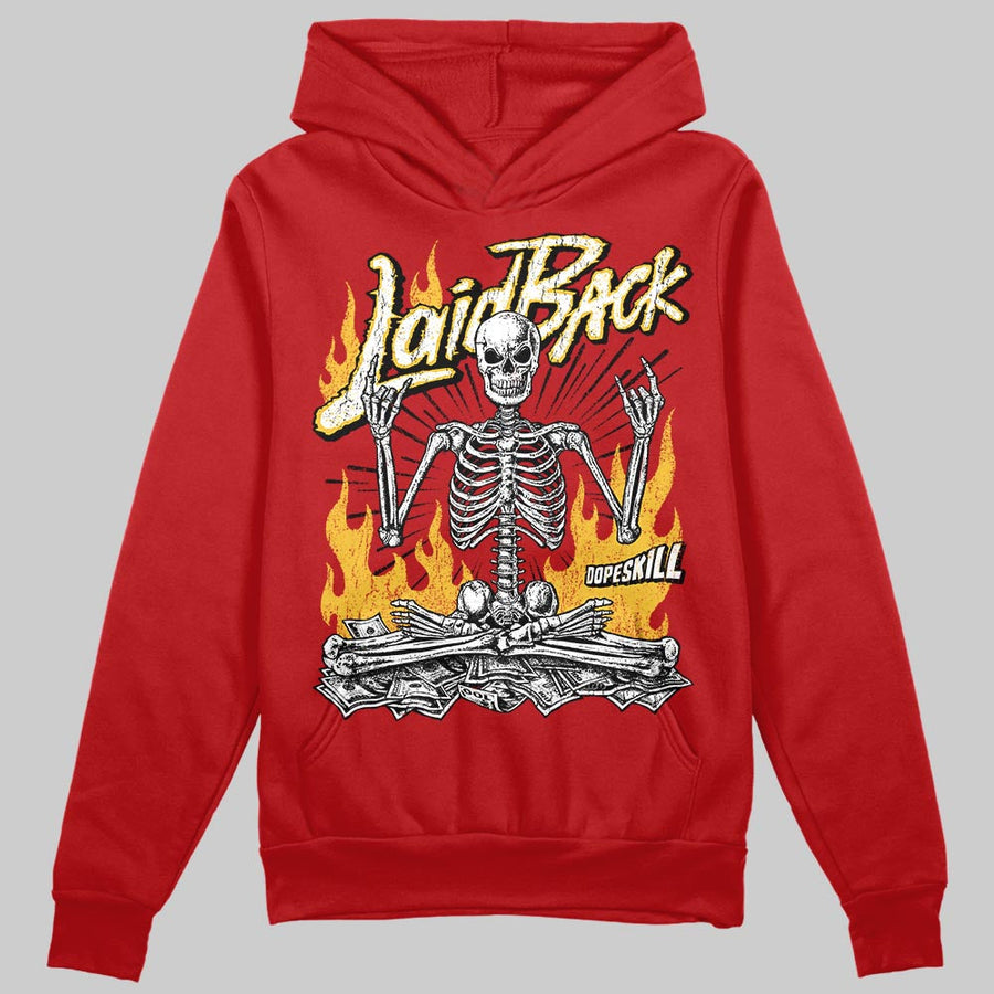 Red 'Laid Back' DopeSkill Graphic Hoodie