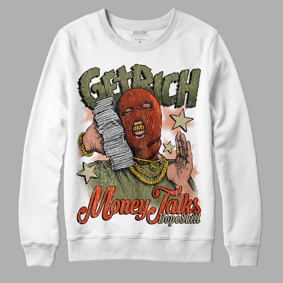 Olive Collection DopeSkill Sweatshirt Get Rich Graphic