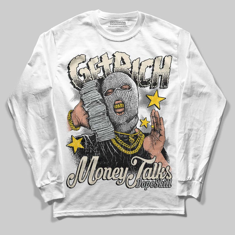 Reverse Metallic 5s DopeSkill Long Sleeve T-Shirt Get Rich Graphic