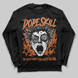 Orange Black White DopeSkill Long Sleeve T-Shirt Root of Evil Graphic