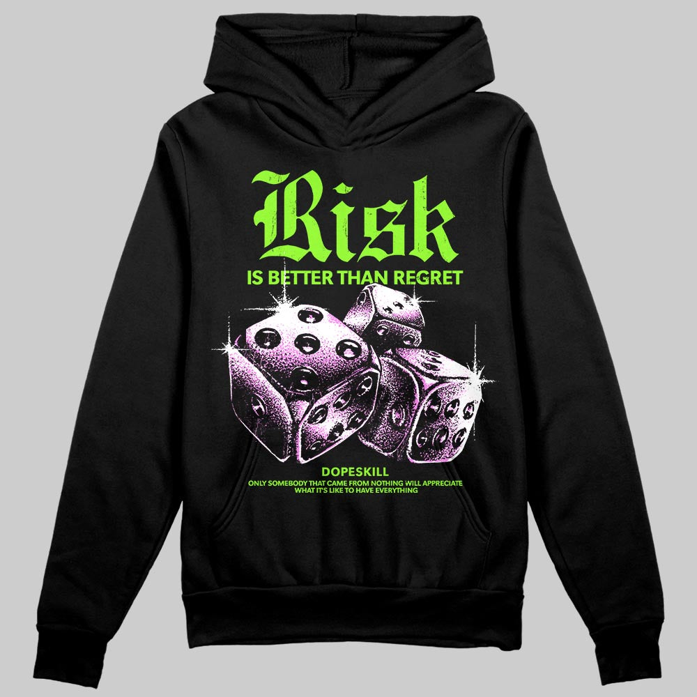 Neon Green 'Risk Is Better Than Regret' DopeSkill Graphic Hoodie