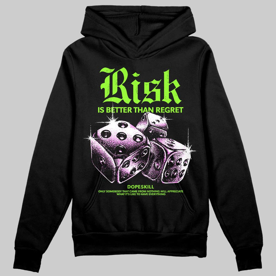 Neon Green 'Risk Is Better Than Regret' DopeSkill Graphic Hoodie