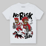 Fire Red “Black Tongue” 5s DopeSkill Toddler Kids T-shirt No Risk No Story Graphic