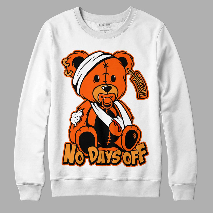 Brilliant Orange 12s DopeSkill Sweatshirt Hurt Bear Graphic