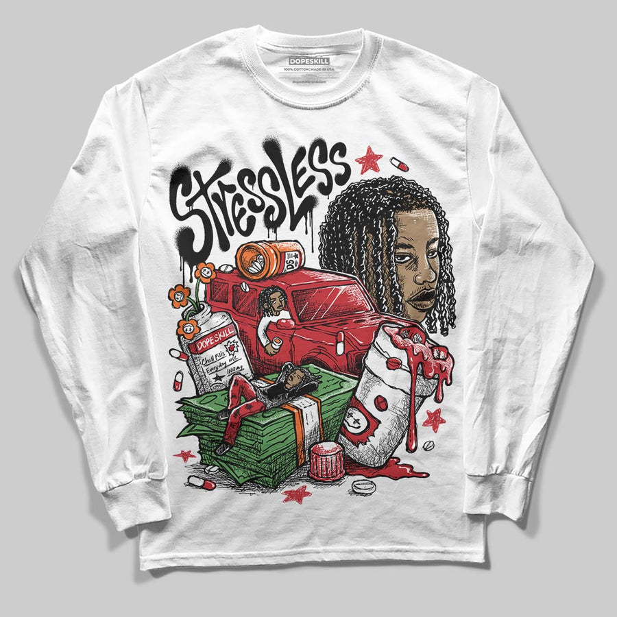 Fire Red “Black Tongue” 5s DopeSkill Long Sleeve T-Shirt Stressless Graphic
