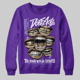 Grape 5s DopeSkill Sweatshirt The Mouth With No Droughts Graphic