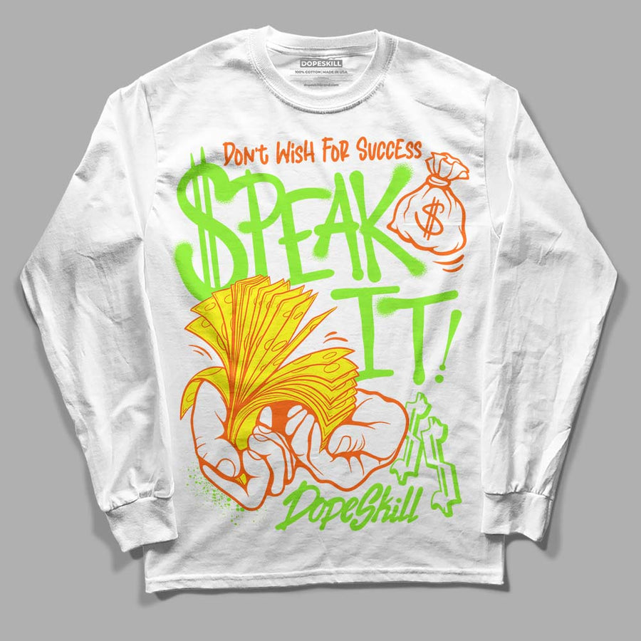 Neon Green Collection DopeSkill Long Sleeve T-Shirt Speak It Graphic