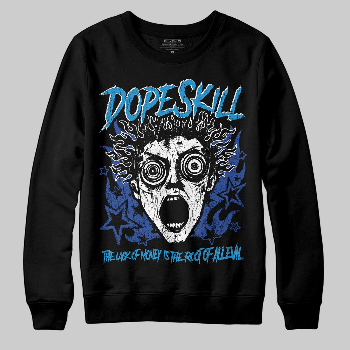 Royal Blue Collection DopeSkill Sweatshirt Root of Evil Graphic