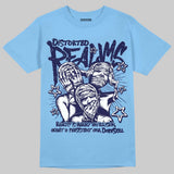 University Blue 6s DopeSkill T-Shirt Distorted Realms Graphic