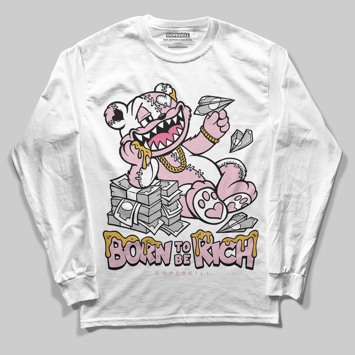35th Anniversary 5s DopeSkill Long Sleeve T-Shirt Born To Be Rich Graphic