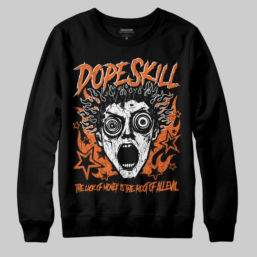 Orange Black White DopeSkill Sweatshirt Root of Evil Graphic