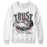 Burgundy 5s DopeSkill Sweatshirt Trust No One Graphic