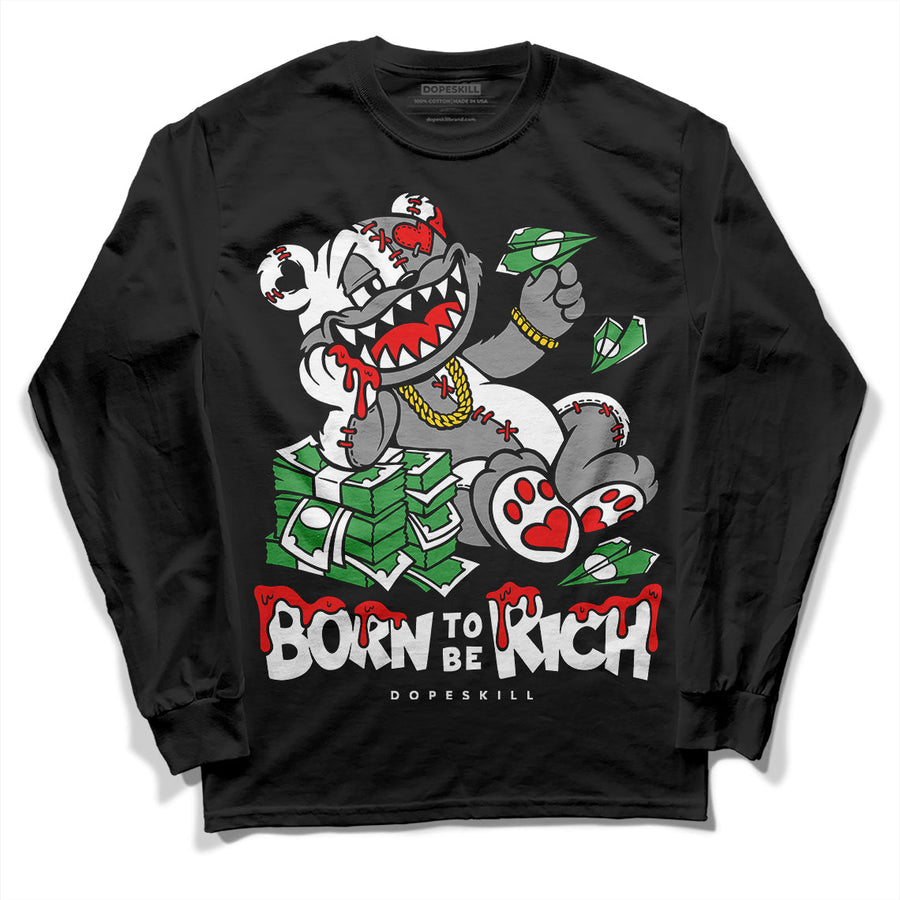 Dunk Panda White Black DopeSkill Long Sleeve T-Shirt Born To Be Rich Graphic