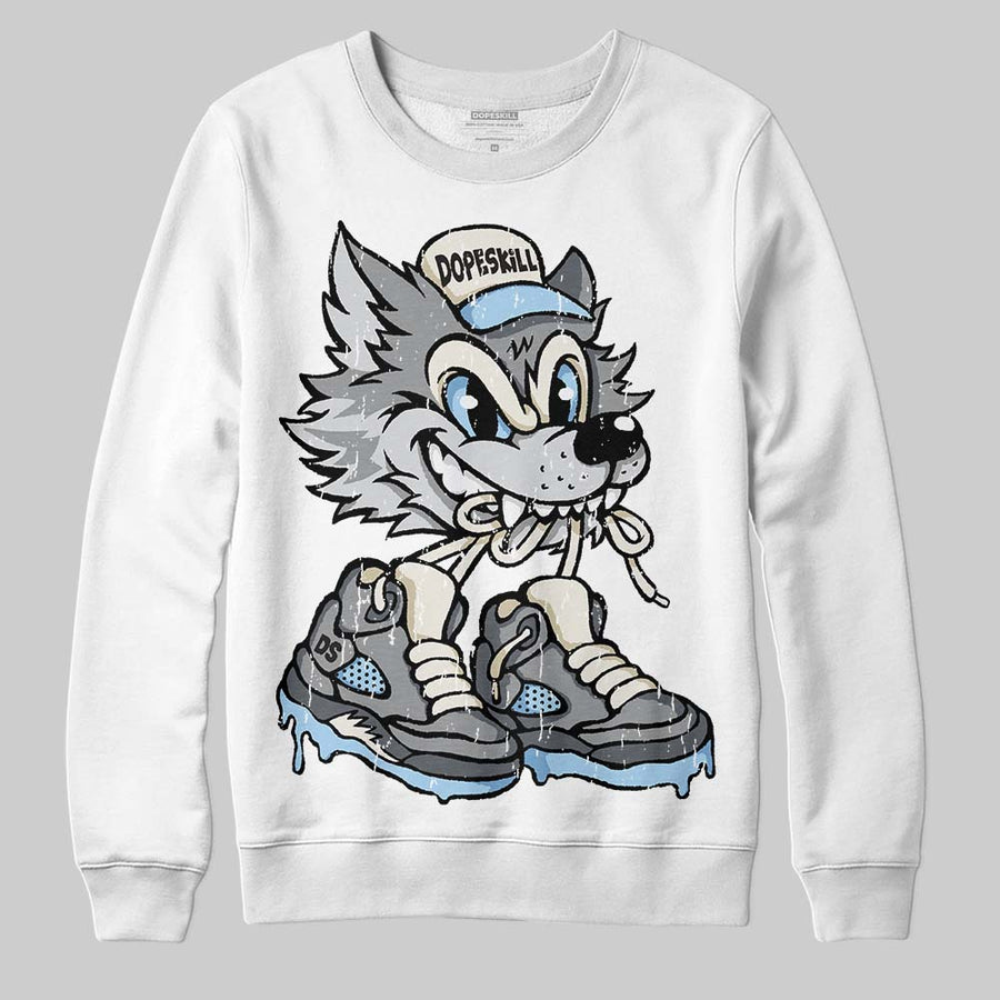 Wolf Grey 5s DopeSkill Sweatshirt Wolf Grey 5s Graphic
