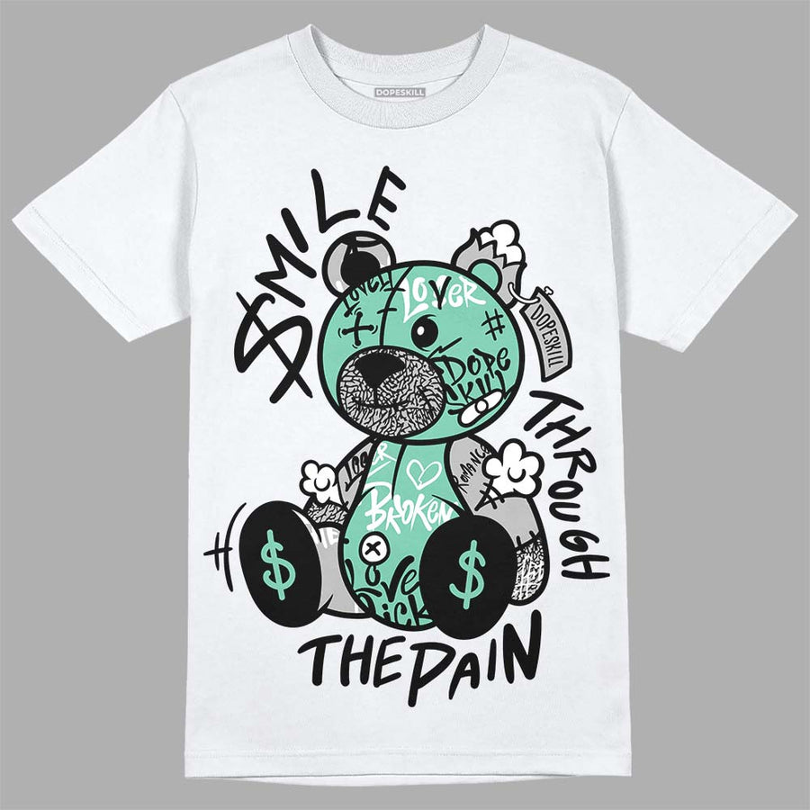 Green Glow 3s DopeSkill T-Shirt Smile Through The Pain Graphic
