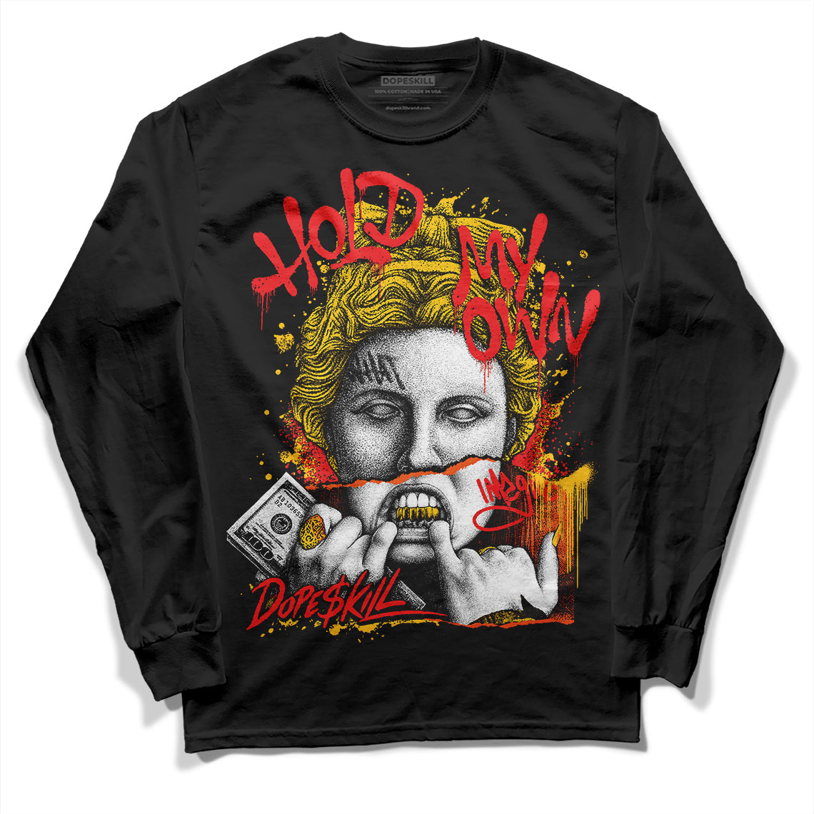 Yellow Collection DopeSkill Long Sleeve T-Shirt Hold My Own Graphic