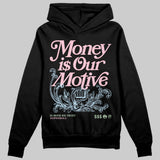 Medium Soft Pink 4s DopeSkill Hoodie Sweatshirt Money Is Our Motive Typo Graphic