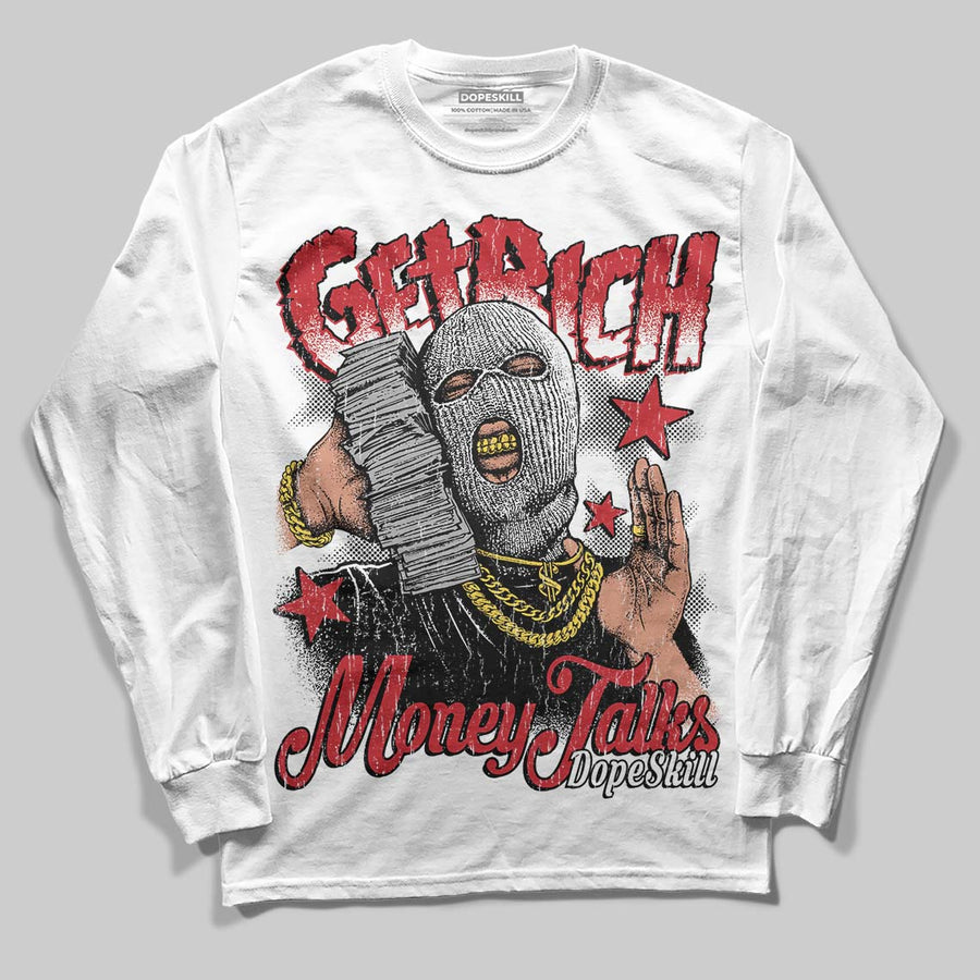Fire Red “Black Tongue” 5s DopeSkill Long Sleeve T-Shirt Get Rich Graphic