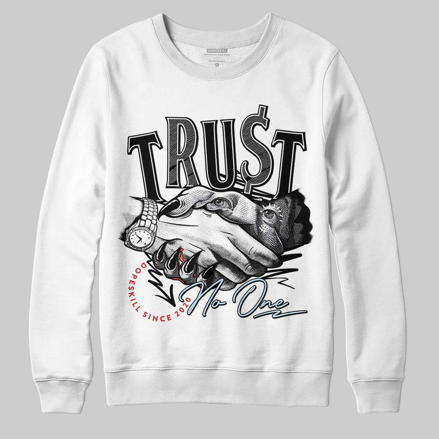 Black Metallic Reimagined 5s DopeSkill Sweatshirt Trust No One Graphic