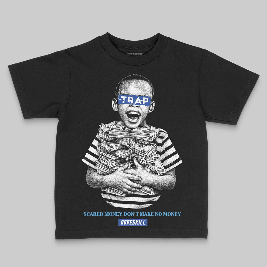 Royal Blue 'Scared Money Don't Make No Money' DopeSkill Graphic Toddler Kids T-shirt