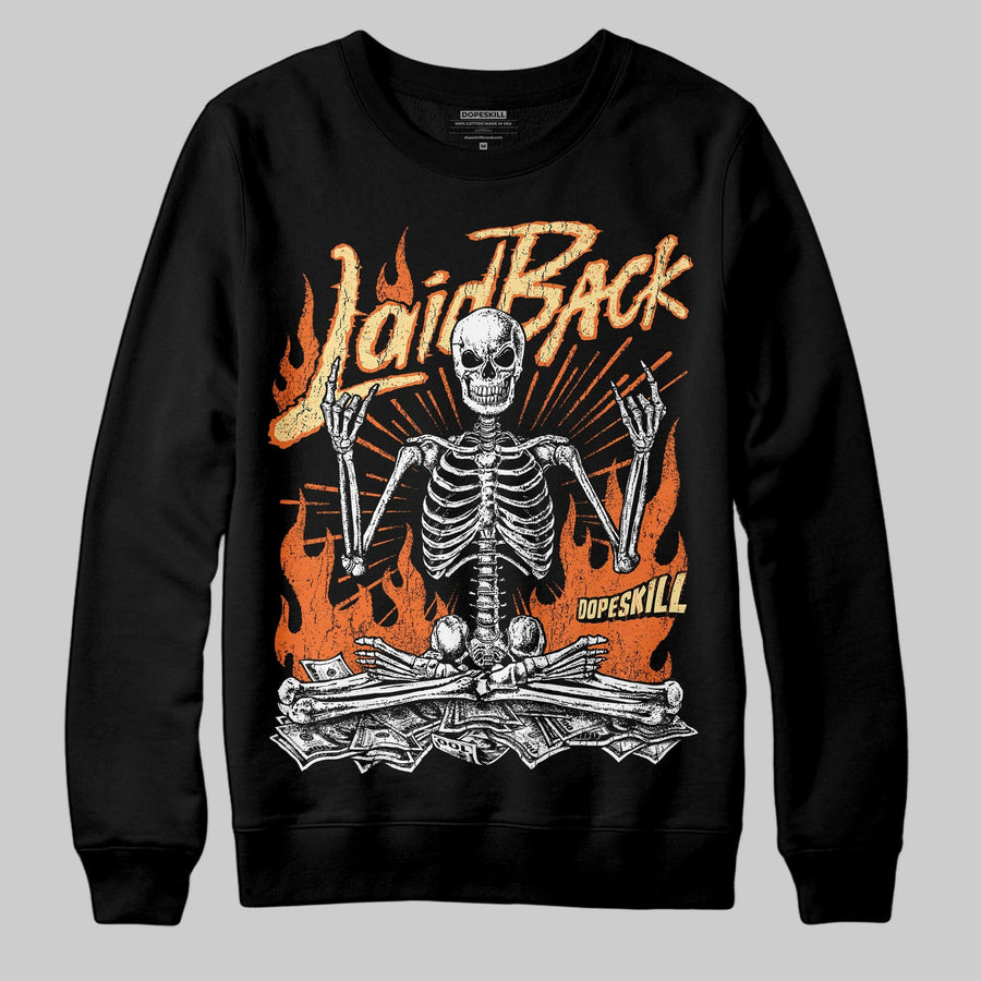 Orange 'Laid Back' DopeSkill Graphic Sweatshirt