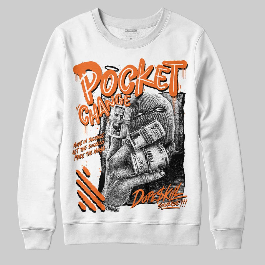 Orange Black White DopeSkill Sweatshirt Pocket Change Graphic