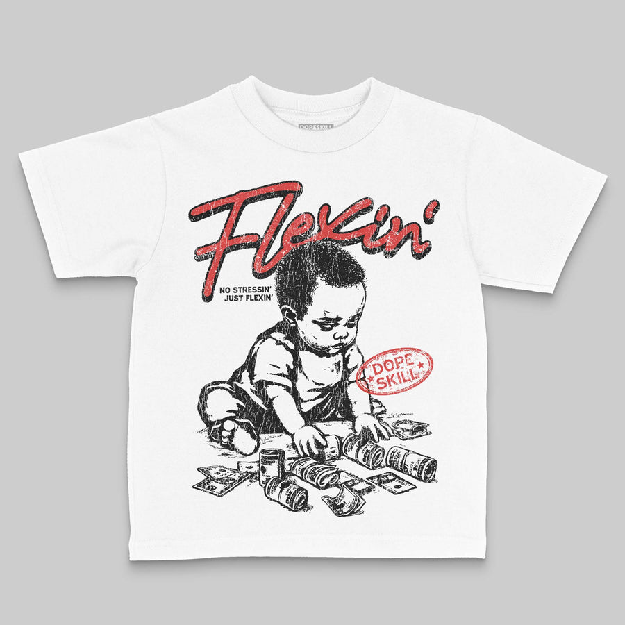 Reverse Infrared 6s DopeSkill Toddler Kids T-shirt Flexin' Graphic
