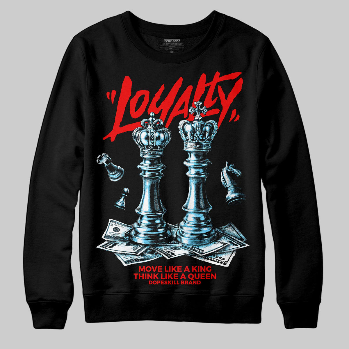 Red 'Loyalty' DopeSkill Graphic Sweatshirt