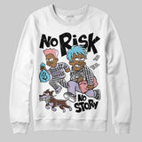 Harris Tweed x Denim Turquoise Dunk DopeSkill Sweatshirt No Risk No Story Graphic
