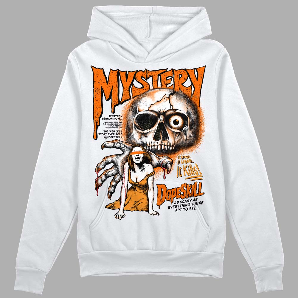Orange Black White DopeSkill Hoodie Sweatshirt Mystery Ghostly Grasp Graphic